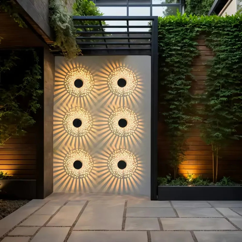MandalaGlow™ Solar Light 🌙✨ — Stunning Patterns, Zero Wires