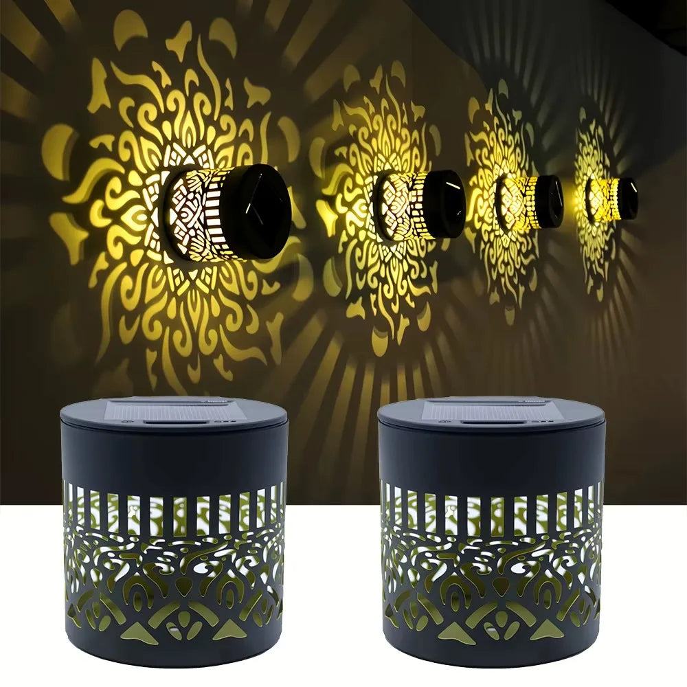 MandalaGlow™ Solar Light 🌙✨ — Stunning Patterns, Zero Wires