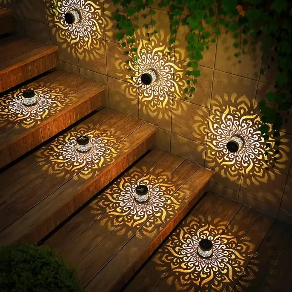 MandalaGlow™ Solar Light 🌙✨ — Stunning Patterns, Zero Wires