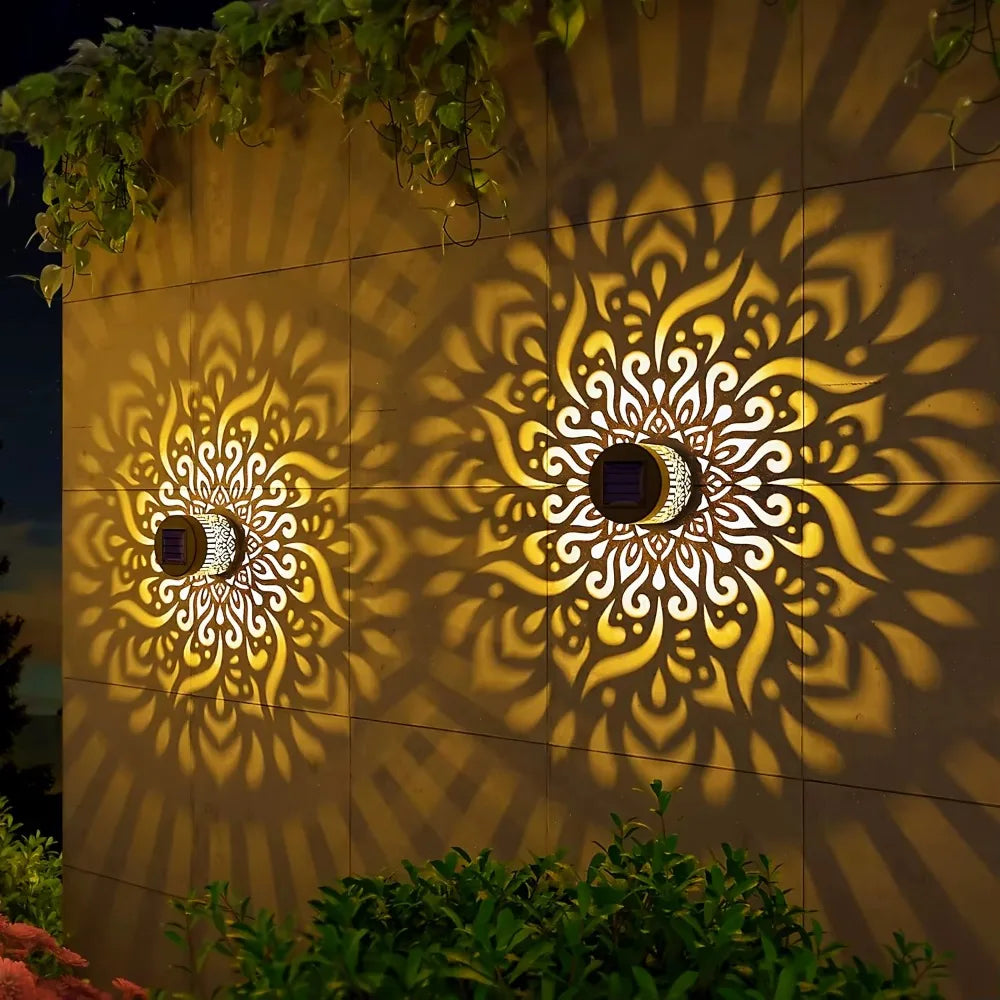 MandalaGlow™ Solar Light 🌙✨ — Stunning Patterns, Zero Wires